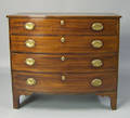 New England Federal mahogany bowfront chest ca 1805