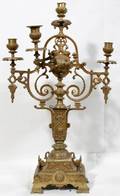 FRENCH BRONZE 4LIGHT GOTHIC STYLE CANDLEBRA 19TH C