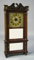 York County Pennsylvania late Federal mahogany mantle clock 18301840