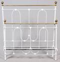 IRON  BRASS FULL SIZE BED FRAME PAINTED WHITE