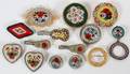 ITALIAN MICRO MOSAIC BROOCHES  EARCLIPS 14 PIECES