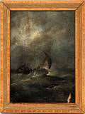 EUROPEAN OIL ON CANVAS LAID DOWN ON BOARD 19TH C