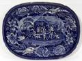 021053 STAFFORDSHIRE BLUE TRANSFER PLATTER