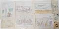 021044 JOSEPH SCHEUERLE 18731948 CARTOON DRAWINGS