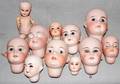 010010 BISQUE HEAD DOLLS  DOLL HEADS 17 PIECES