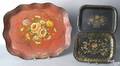 Three tole decorated trays