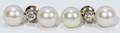 101056 PEARL  DIAMOND EARRINGS PAIR