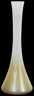 101004 L C TIFFANY WHITE FAVRILE GLASS VASE