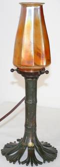 101003 TIFFANY STUDIOS BRONZE CANDLESTICKLAMP