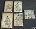 Five Japanese woodblocks