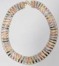 100046 14K TRICOLOR ITALIAN GOLD NECKLACE L19