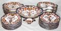 091021 ENGLISH IRONSTONE IMARI COMPOTES  PLATES
