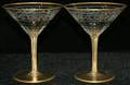 091034 ETCHED  GOLDDECORATED CRYSTAL CHAMPAGNES