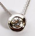 50CT DIAMOND SOLITAIRE  14KT WHITE GOLD NECKLACE