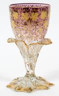MOSER ENAMELED GLASS WINE LATE 19TH C
