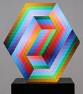 VICTOR VASARELY HAND PAINTED WOOD SCULPTURE