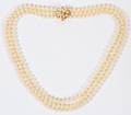 PEARL NECKLACE W PEARL  DIAMOND CLASP
