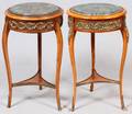 LOUIS XV STYLE MARBLE  BRONZE TABLES C1980