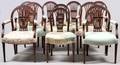 FEDERAL STYLE MAHOGANY DINING CHAIRS C 1900