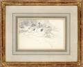 WINSLOW HOMER PENCIL DRAWING ON PAPER C 1885