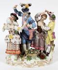 MEISSEN PORCELAIN FIGURE GROUP LATE 19TH C