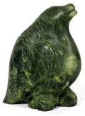 INUIT CARVED STONE SEAL SCULPTURE H 8 L 6