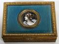 FRENCH BRONZE  ENAMEL PORTRAIT BOX C 1900
