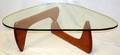 ISAMU NOGUCHIHERMAN MILLER WALNUT  GLASS TABLE