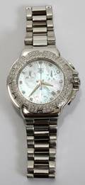 TAG HEUER STAINLESS  DIAMOND LADYS WRISTWATCH