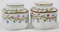 HEREND PORCELAIN TEA CADDIES TWO H 4