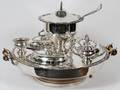 SILVERPLATE CHAFING LAZY SUSAN H 18 DIA 26