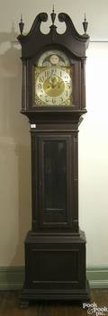 Philadelphia mahogany tall case clock ca 1900