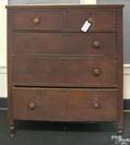 Central Pennsylvania walnut chest of drawers ca 1830