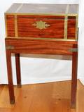 ENGLISH MAHOGANY  BRASS LAP DESK 19TH C
