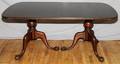 MAHOGANY DOUBLEPEDESTAL DINING TABLE H 30