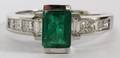 100 CT EMERALD  80CT DIAMOND RING