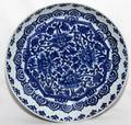 CHINESE BLUE  WHITE PORCELAIN BOWL 19TH C