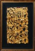 THAI CARVED  GILT WOOD PANEL 14 X 8