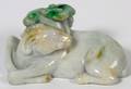 CARVED JADE RAM H 4 L 2 12 D 2 14