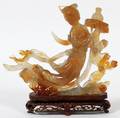CHINESE CARVED QUAN YIN FIGURE H 5