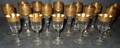 GOLD LEAF  CRYSTAL LIQUOR GLASSES 12