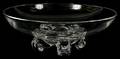STEUBEN GLASS LOW FOOTED BOWL DIA 8