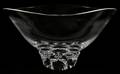 STEUBEN GLASS TRILLIUM BOWL H 5 W 9 12