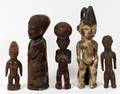 AFRICAN CARVED WOOD FIGURES 5 PCS