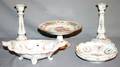 DRESDEN PORCELAIN COMPOTE BOWL CANDLESTICKS