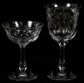 CUT CRYSTAL WINE AND CHAMPAGNE GOBLETS 22 TOTAL
