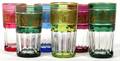 BELGIAN CRYSTAL TUMBLERS SET OF SIX H 5