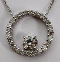 155CT DIAMOND  14KT GOLD CIRCLE NECKLACE