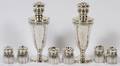 STERLING SILVER SALT  PEPPER SHAKERS 8 PCS