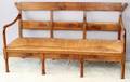 ENGLISH THREE SEAT BANQUET BENCH 19TH C W 68